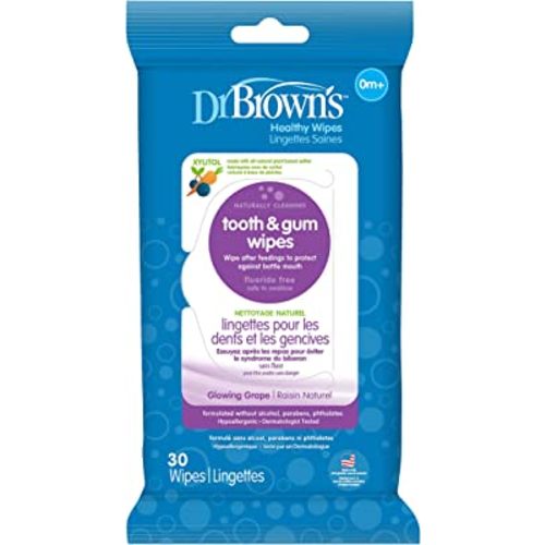 Dr. Brown's Tooth, Tongue and Gum Cleaner Wipes, 30 Count