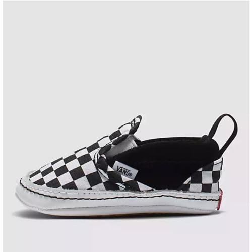 Infant Slip-On V Checkerboard Crib Shoe