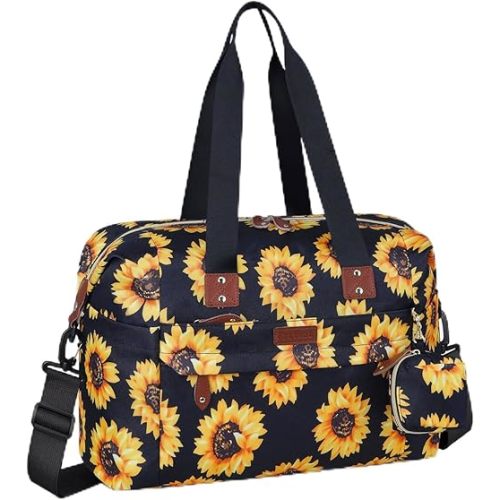 Diaper Bag Tote - Diaper Baby Bags with Pacifier Case, Shoulder Straps, Stroller Clips, Waterproof Large Mommy Bag Maternity Bag Travel Baby Bag for Mom and Dad, Sunflower