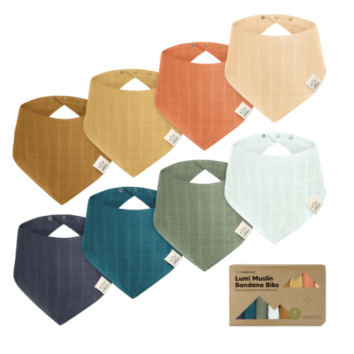 8-Pack Lumi Muslin Bandana Bibs