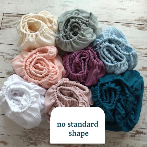 Organic Muslin Fitted Sheet: BabyBay Crib Bedding, Custom Size / Shape