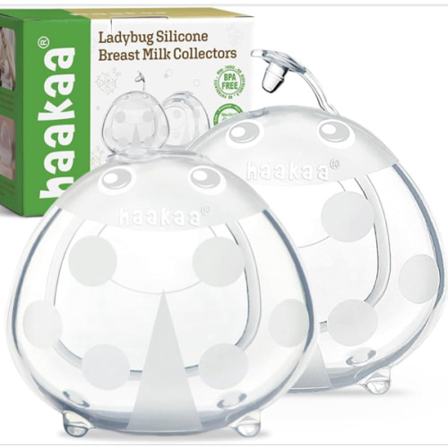 haakaa Ladybug Milk Collector Wearable Milk Collector Ladybug Breastmilk Collector Breastfeeding Milk Catchers Breast Milk Savers 2.5oz/75ml 2 PCS