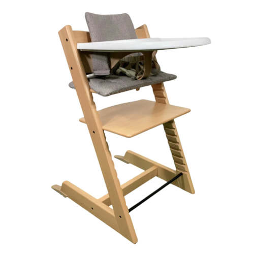 Stokke Tripp Trapp Complete High Chair, Natural, Dots Grey, 1