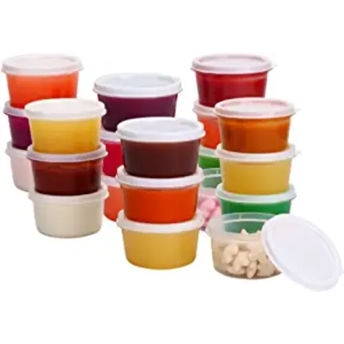 24Packs Food Storage Containers 8 oz Plastic Deli Containers with Lids Prep  Containers Stackable Leakproof