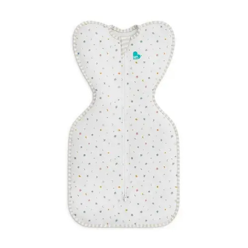 Love To Dream Swaddle Up Organic Starlight 0.2 Tog White Size Small | Baby Bunting AU