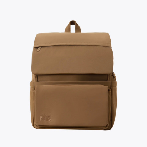 BÉIS 'The Ultimate Diaper Backpack' in Camel - Diaper Bag Backpack in Camel Brown