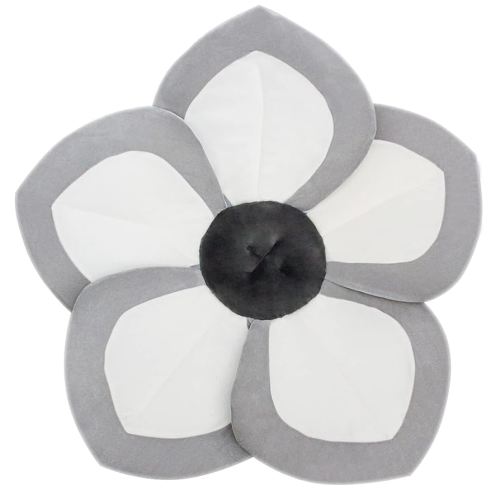 Baby Bath - Flower Baby Bath Pad Infant Bathtub Mat for Bathtub Tub Sink - White Gray 2