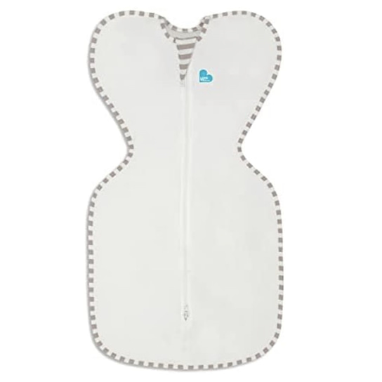 Love to Dream Organic Swaddle, Baby Sleep Sack, Swaddle Up Self-Soothing Swaddles for Newborns, Get Longer Sleep, Secure Fit Helps Calm Startle Reflex, 1.0 TOG Sleep Sack, Medium 13-18.5lbs, Cream
