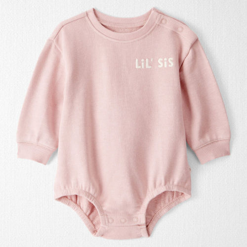 Perfect Pink Baby Organic Cotton Lil' Sis Bubble Bodysuit | Carter’s Oshkosh Canada
