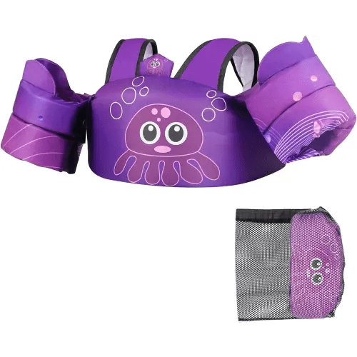Elejolie Toddler Swim Vest for Child Learn Swiming Training,Infant Safety Swimmies Aid Jacket for Kids 2 3 4 5 6 Years Old,Arm Water Wings for Baby 22-66lbs