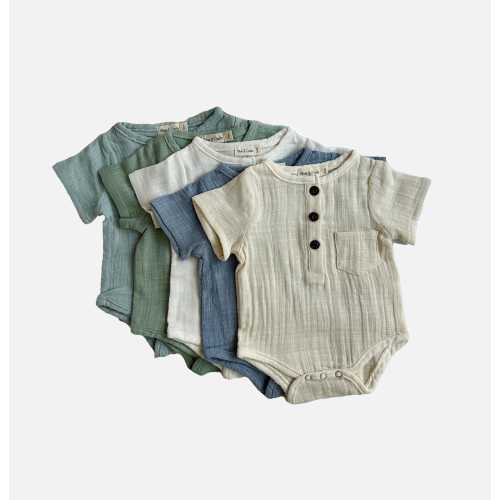 Boys Muslin Cotton Dress Shirt Buttoned front Baby Toddler Big Boys ARLO