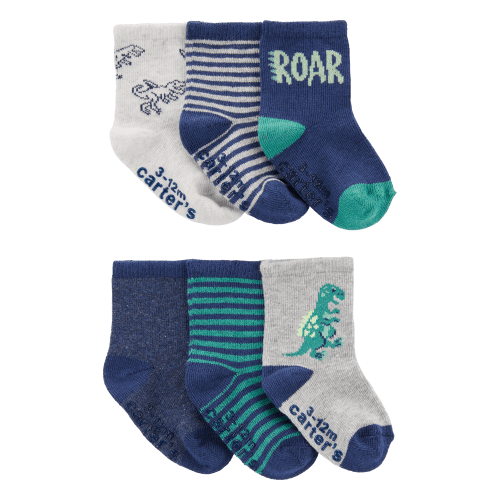 Baby 6-Pack Dinosaur Socks - Carter's | Carter's