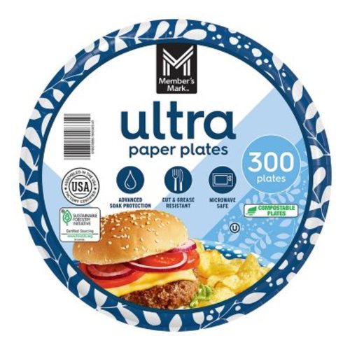 Member's Mark Ultra Lunch Paper Plates, 8.5", 300 ct. - Sam's Club