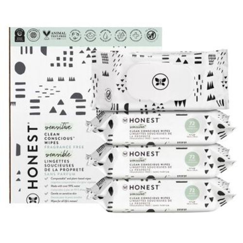 The Honest Company Plant-Based Baby Wipes made with over 99% Water - Pattern Play - 288ct