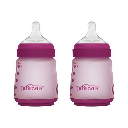 Dr. Brown's Silicone Baby Bottles - Pink - 5 fl oz/2pk