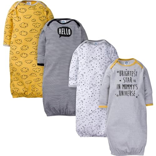 Gerber Baby Boy and Girls 4-Pack Sleeper Gown