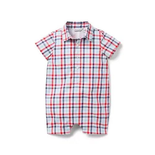 Newborn MULTI COLOR Baby Plaid Romper by Janie and Jack