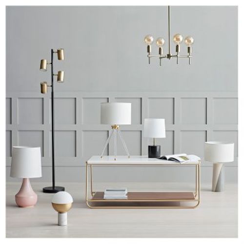 Montreal Wren Small Lamp Shade White - Threshold™: Cotton Blend, Slip Uno Fitter, No Assembly Required