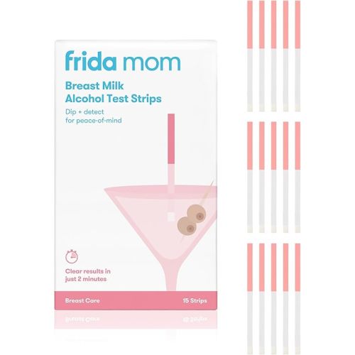 Frida Mom 15ct Breastmilk Alcohol Test Strips, Detects Alcohol in 2 Mintues for Peace of Mind, Use at Home or On The Go Test Strips