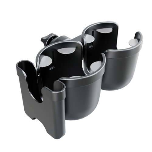 RYUJNDK Stroller Double Cup Holder with Cellphone Holder Water Bottle Organiser for Wheelchair Walker Drink Beverage Holder