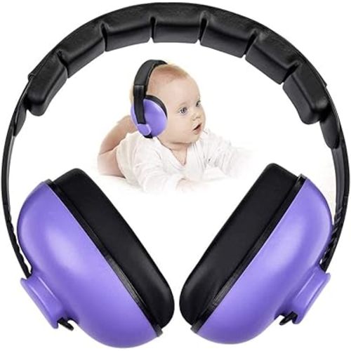 Noise Cancelling Headphones for Kids, Babies Ear Protection Earmuffs Noise Reduction for 0-3 Years Babies, Toddlers, Infant (Purple)