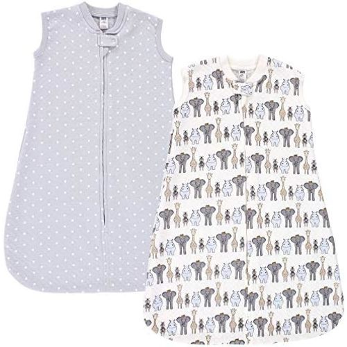 Hudson Baby Unisex BabyPremium Quilted Sleeveless Sleeping Bag and Wearable Blanket