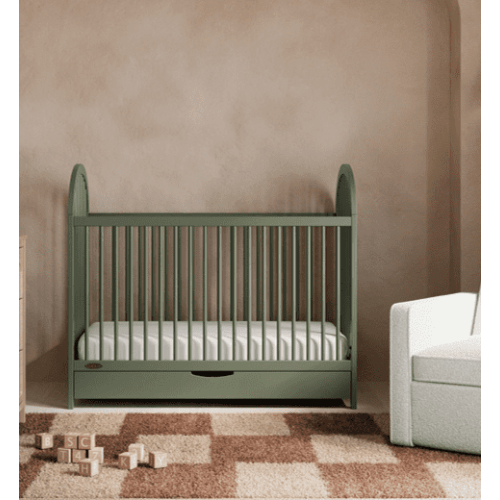 Graco Olivia 3-In-1 Convertible Baby Crib with Drawer, Olive