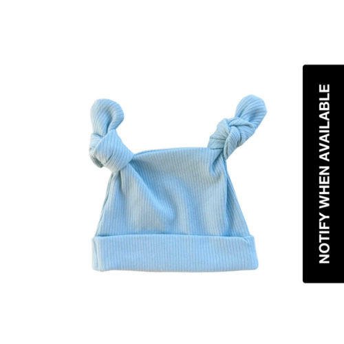 Double Knot Beanie | Baby Blue Rib – Little and Fern