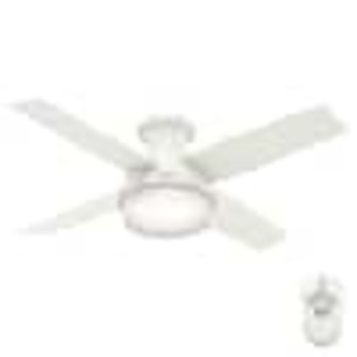 Hunter Dempsey 44 in. Low Profile LED Indoor Fresh White Ceiling Fan with Universal Remote 59244