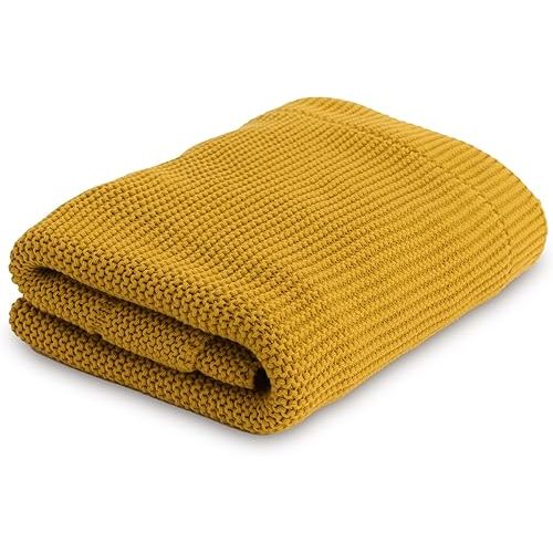 Natemia Knitted Baby Receiving Blanket, Ultra Soft Organic Cotton 30”x 40” Stroller and Nap Time Toddler Blanket