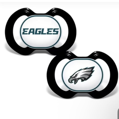 Philadelphia Eagles White 2pk Baby Pacifier - 17180621