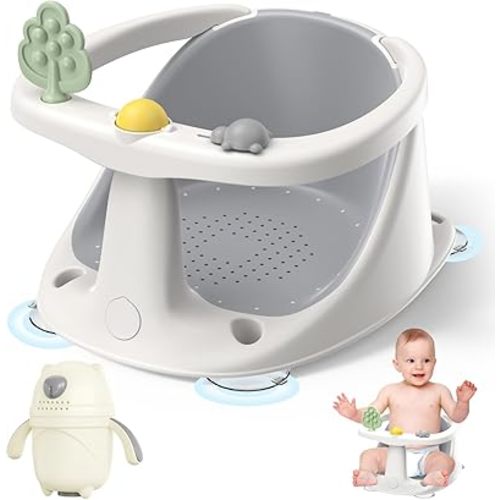 Baby Bath Seat: Infant Bath Seats for Babies Sitting Up - Toddler Bath Seat for Babies 6 Months & Up Baby Bathtub Seat with Non-Slip Suction Cups Baby Bath Tub Chair for Shower