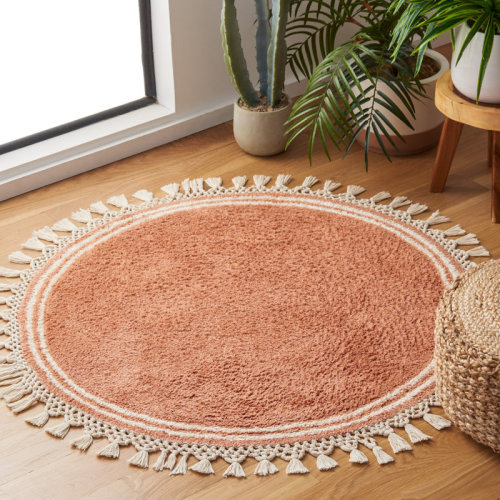 Langley Street® Huguley Easy Care 201 Area Rug In Rust / Ivory & Reviews | Wayfair
