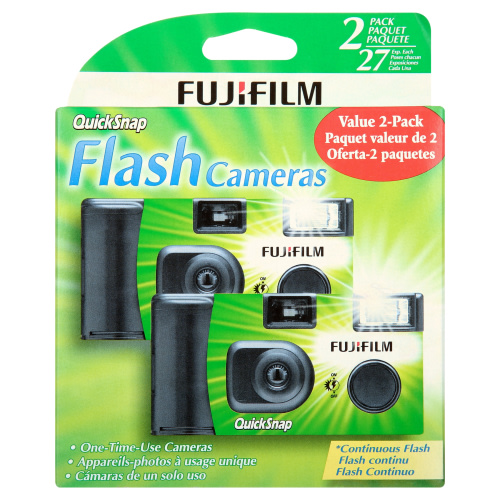Fujifilm Disposable 35mm Camera with Flash, Film Develop, 2 Pack