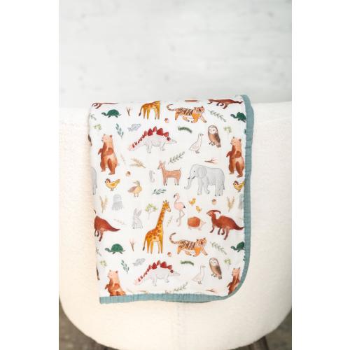 MINI* Animals/Creatures Big and Small 8-Layer Bamboo Cotton Muslin Blanket