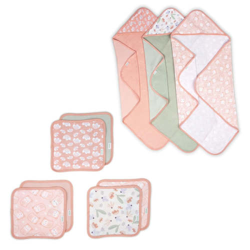 Ingenuity Clean & Cuddly 3-Pack Hooded Bath Towels - Edi & Clean & Cud — buybuy BABY