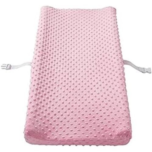 Baby Plush Dot Changing Pad Covers, Diaper Changing Table Pad Sheet Covers for Newborns Infants Baby Boys Girls (Candy Pink)