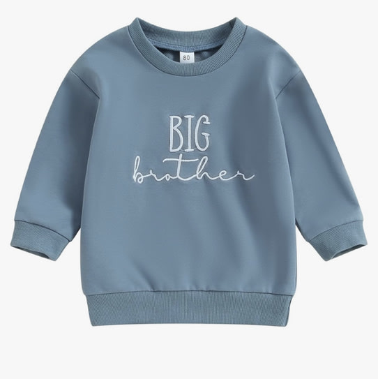 Big Brother Little Brother Matching Outfits Toddler Baby Boy Crewneck Sweatshirt Pullover Shirt Fall Clothes