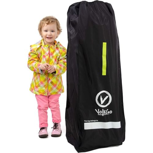 V VOLKGO Stroller Bag for Airplane, Large Cover for Airtravel, Jogger & Umbrella Stroller Cover for Travel - Fits Most Sizes, Gate Check Bag, Heavy Duty Durable Infant carrier covers for Air Travel