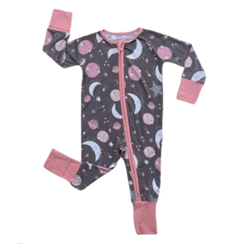 Pink To the Moon & Back Zippy - Little Sleepies