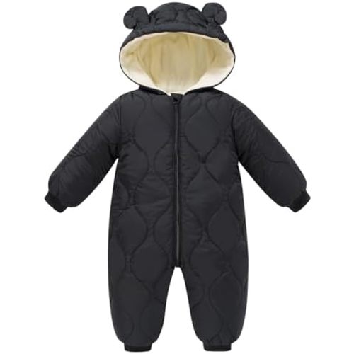 uideazone Baby Snowsuit Newborn Winter Clothes 0-24 Months Coat Jumpsuit Infant Boys Girls Hooded Puffer Jacket