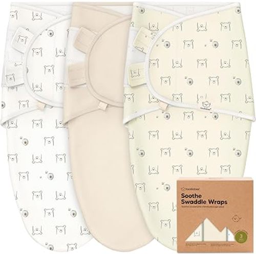 3-Pack Organic Baby Swaddle Sleep Sacks - Swaddles for Newborns, Infant 0-3 Months, Baby Girls, Boys, Soft & Snug Newborn Sleep Sack, Nursery Swaddling Blankets (Bumble Bear)