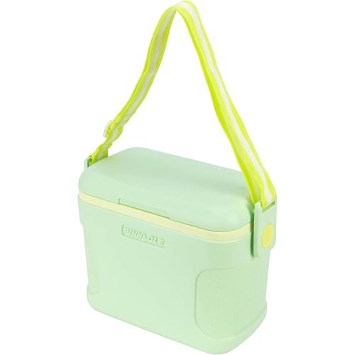 Pinnacle 8.5Qt Mini Cooler – 14 x 7.6 x 10.6In Ice Box with Smart Divider, Locking Lid, Adjustable Shoulder Strap – Insulated Picnic Basket Beach Cooler Bag – 36- Hour Ice Retention – Stylish Colors