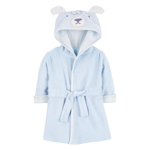 Carter's Baby Hooded Terry Robe (Blue Bear, 0-9 Months)