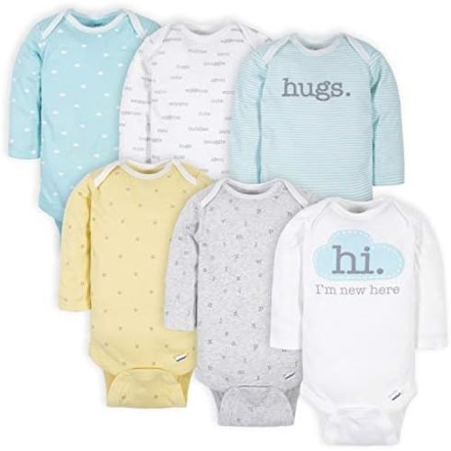 Gerber Unisex Baby 6 Pack Long-sleeve Onesies Bodysuit