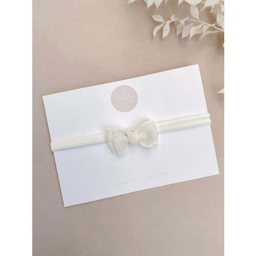 Dainty Bow Headband | Ivory