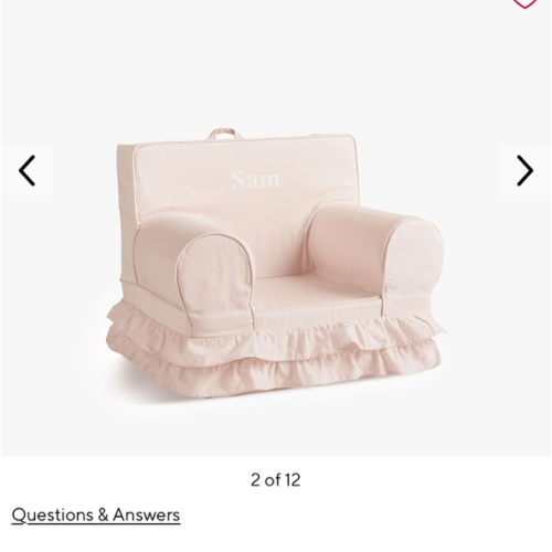 Anywhere Chair®, Dusty Blush Ruffle