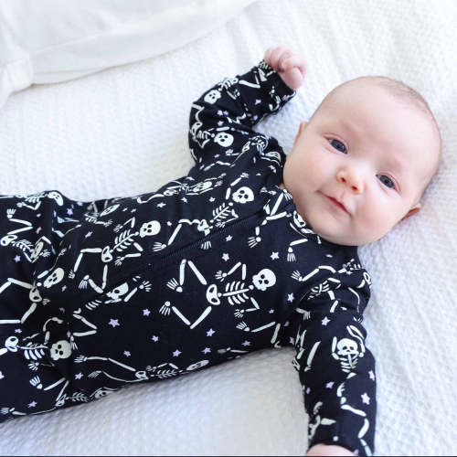 Baddie Bones Zipper Footie