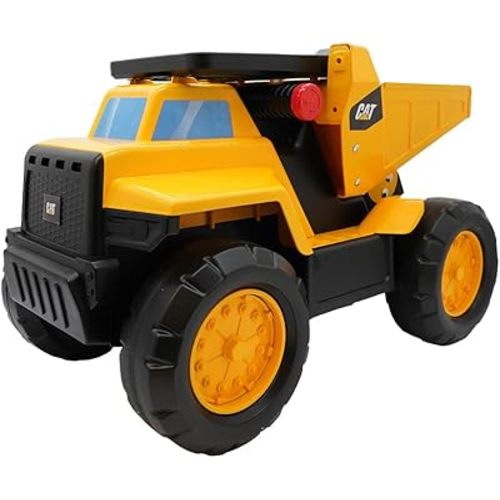 Cat Construction Toys, Play and Ride Steel Dump Truck, 2-in-1 Foot-to-Floor Rideable Toy Vehicle with Lights & Sounds, for Kids and Toddlers Ages 18 months