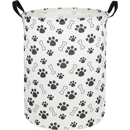 Kids Laundry Hamper,Dog Laundry Basket Collapsible Puppy Storage Baskets for Home Decor,Office,Toy Organizer,(Dog paw)